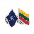 NATO and Lithuanian Flag Pin